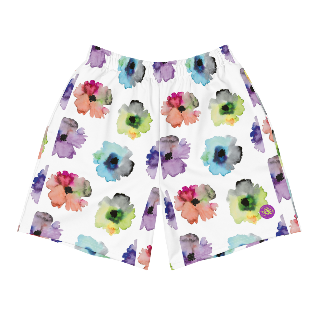 Water Color Bloom - Men's Recycled Athletic Shorts