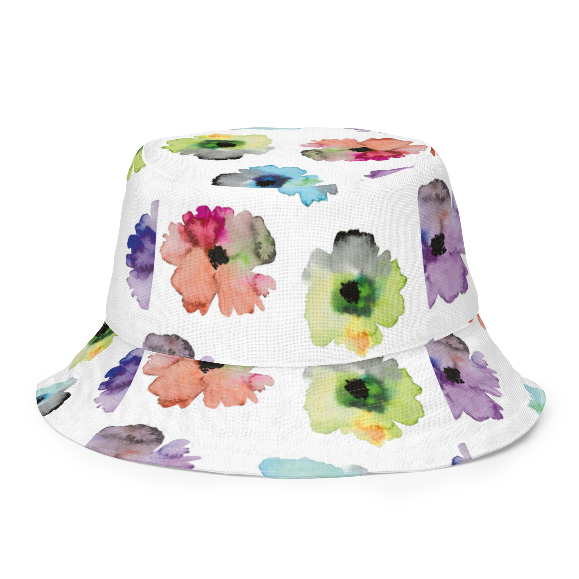 Water Color Bloom - Reversible bucket hat
