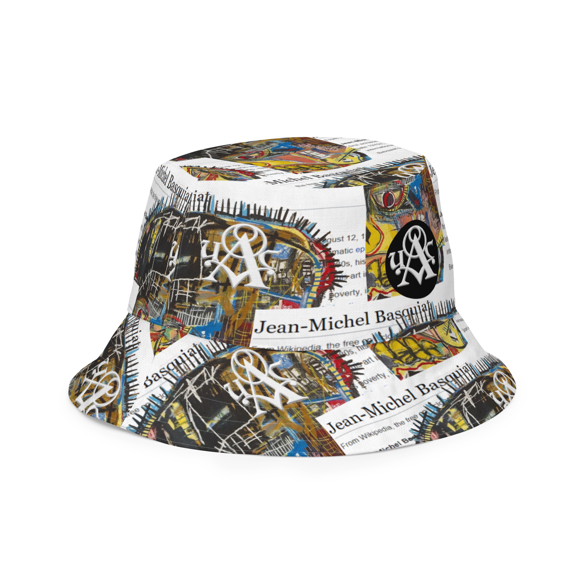 Jean-Michel Basquiat / Wikipedia Page Reversible bucket hat