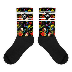 Black Bloom - 4 Strip Socks