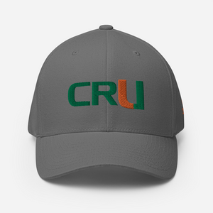 U Cru Flex Fit Twill Cap (Green/Orange font)