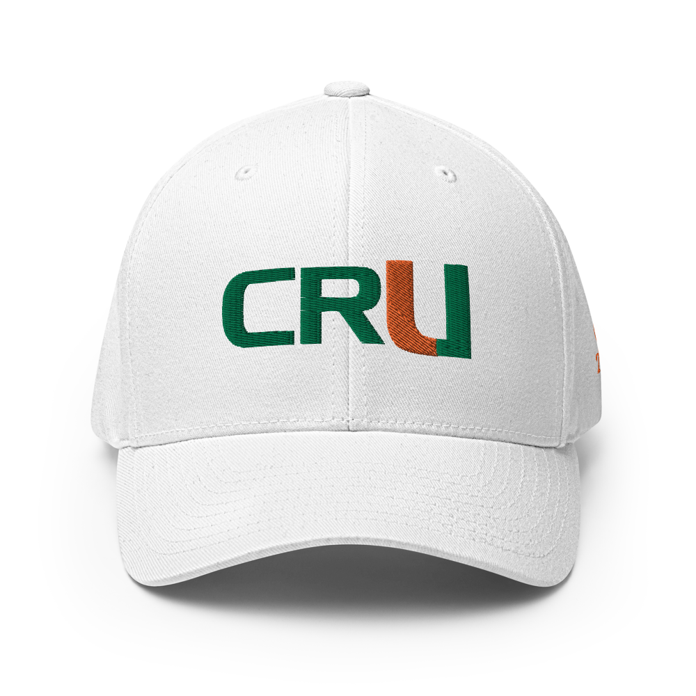 U Cru Flex Fit Twill Cap (Green/Orange font)