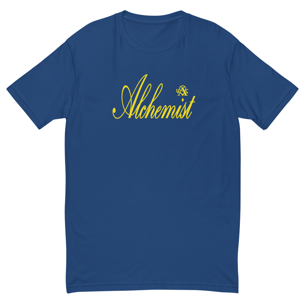Alchemist Scripted Yellow Font - Next Level Tee