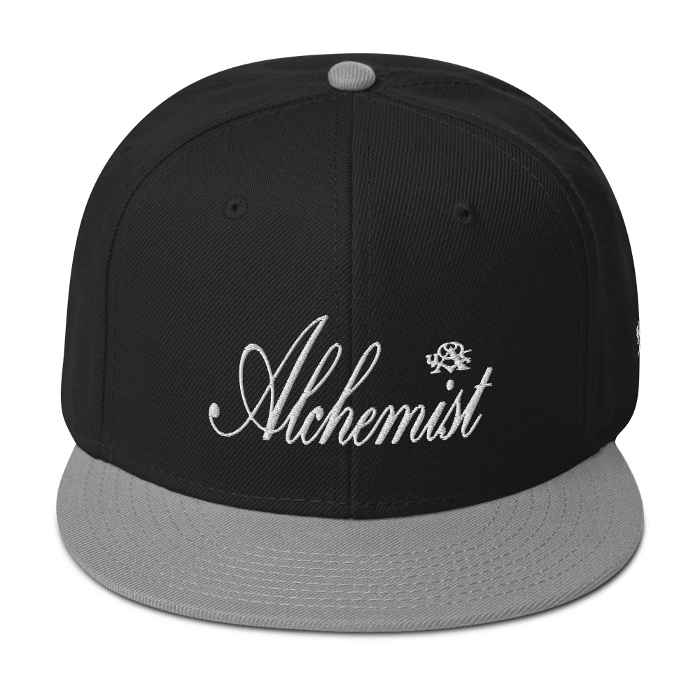 Alchemist Scripted White Font - Snapback Hat