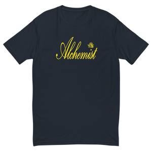 Alchemist Scripted Yellow Font - Next Level Tee
