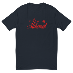 Alchemist Scripted Red Font - Next Level Tee